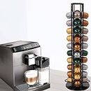 Dratal 360 Degree Rotating K Cup Coffee Pod Capsule Organizer Carousel with Coffee Cup Disposable Sleeve Storage Rack Basket(Pods are Not Included)