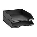 Amazon Basics Stackable Office Letter Organizer Desk Tray - Pack of 2, Black