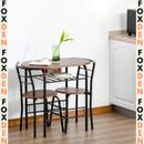 Küche kleiner Tisch und 2 Stühle rustikal Metall kompakt Frühstück Essbar Set
