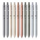 Gel Pens, 10Pcs 0.5mm Japanese Black Ink Pens Fine Point Smooth Writing Pens, High-End Series Retractable Pens for Journaling Note Taking, Cute Office School Supplies Gifts for Women (10 Pcs Morandi)