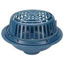 Zurn Elkay ZC100-6NH-C-R 15" Cast Iron Roof Drain with Low Silhouette Cast Iron Dome, Roof Sump Receiver, Underdeck Clamp, and 6" No-Hub Outlet