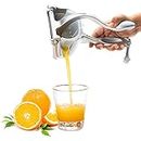 Manual Fruit Juicer, Stainless Steel Alloy Juicer Hand Press Lemon Juicer, Easy Fresh Fruit Juicer