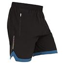 WMX Athleisure Men's Regular Fit Sports Shorts | Quick Dry Technology | Gym Wear | Shorts for Men (XXL, Black)