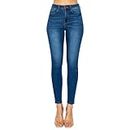 Little Vintage Girls Wax Women's Jeans Butt I Love You Push-UP HIGH-Rise Skinny with Tummy-Tucking Waistband, Dark Tack, 1