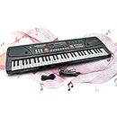 VikriDa Portable Electronic Keyboard Piano - 61 Keys Piano Keyboard for Beginner & Professional, with LCD Display & Microphone Multifunctional Digital Piano for Kids & Adults