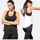Vigor Women Plus Size Yoga Top Gym Sports Girls Vest Sleeveless Sport Workout Shirts Tank Tops - Black - XL