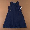 Old Navy Girls Size XXL (18) Blue Stretch Sleeveless School Uniform Dress NWT
