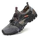 Homme Chaussures de Trail Running Aquatiques Séchage Rapide Outdoor Barefoot Shoes Fitness Léger Sandales de Marche Été Sneaker Randonnée Fermées Plage Chaussures Décontractées Respirant,39-44 EU