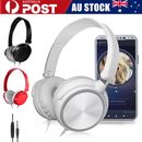 Wired Headphones Bass HiFi On Ear Headset Earphone Stereo Noise Cancelling NEW