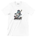 dr faust Brave Gangster Gangsta Zone Tattoo Printed Unisex Plus Size T-Shirt for Men & Women Tattoo & Skating Inspired Streetwear Clothing (Pink, XXX-Large)