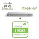 CISCO DESIGNED Meraki MX64 3 Year Advanced Security License & Appliance Bundle
