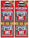 Nippon Ant Bait Station Twin Pack, Ant Traps used for both Indoors & Outdoors, Destroys Ants and their Nests, Strongest Ant Control System - No Mess Clean and Easy to Use. (2 Packs)
