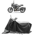 ROMEIZ - Two Wheeler - Scooty - Bike Cover for New Husqvarna Vitpilen 250 BS6 Cover with Water-Resistant and Dust Proof Premium 190T Fabric_White Stripe
