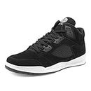 Bacca Bucci® Men's SNEAKSTER Korean Style High Top Platform Fashion Sneaker/Casual Shoes- Black, Size UK8