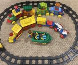 Lego Duplo Vintage Train Tracks + Numbers Train +  Carriages: Boat: Bricks: Figs