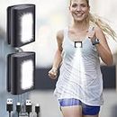 Running Light, 2Pack Reflective Running Gear for Runners, USB Rechargeable LED Light, Clip on Running Lights with Runners and Joggers for Camping, Hiking, Running, Outdoor Adventure