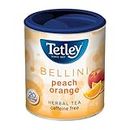 Tetley Bellini Peach Orange Herbal Tea Caffeine Free 20 Round Tea Bags