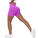 Unthewe Workout Butt Lifting Shorts for Women High Waisted Seamless Gym Yoga Booty Shorts, Booty Pitaya Purple, Medium