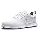 FootJoy Men's Superlites Xp Golf Shoe, White/Blue, 10.5