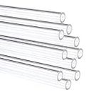 PQAPGT 6 Inch Long 10 Pieces Glass Borosilicate Blowing Tubes 12 mm OD 2mm Thick Wall Tubing Clear Tubes