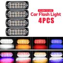 4pcs 6/12LEDs Car SUV Truck Emergency Light Warning Hazard Flash Strobe Lightbar