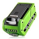 29472 6000mAh Replacement Compatible for GreenWorks 40V Battery Compatible with Greenworks 40 Volt Battery G-MAX 29462 29252 20202 22262 25312 25322 Cordless Power Tools