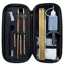 Funryer Gun Cleaning Kit Rifle 5.56 Cleaning Kit .223 Pistol Cleaning Kit with Brass Cleaning Rod, Gun Cleaning Brushes, Oil Bottle for Shooting Hunting