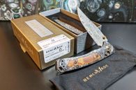 Benchmade Gold Class Mini Crooked River AXIS Lock Knife Damascus 15085-201 #1143