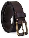 Timberland PRO Men's Big & Tall 40mm Workwear Leather Belt, Dark Brown/Roller Buckley, 50