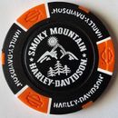 SMOKY MOUNTAIN HARLEY-DAVIDSON Maryville TN Black/Orange Signature Poker Chip