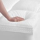BaliChun Mattress Topper Full Thick Mattress Pad 400TC Cotton Top Cooling Pillow top Mattress Cover 8-21" Deep Pocket Fitted Mattress Protector (45x75 Inches, White)