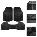 FH Group Universal Floor Mats for Car Heavy Duty All Weather Rubber Mats - Black