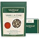VAHDAM, Masala Chai con sabor a vainilla | 200 gramos (100 tazas) Masala Chai Tea | Deliciosa mezcla de té de vainilla | Té de chai con especias hojas sueltas