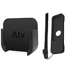 TV Mount for Apple TV 4th and 4K 5th Generation, SourceTon Wall Mount Bracket Holder for Apple TV 4th / 4K 5th Gen, Bonus Protective Case for Apple TV 4K / 4th Gen Siri Remote Controls