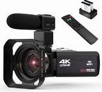 Video Camera 4k Camcorder 48MP Ultra HD Video Camera Wifi Vlogging 