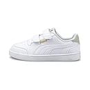 PUMA Shuffle Jr Sneaker, White White-Gray Violet Team Gold, 36 EU