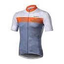 BERGRISAR Maglia da Ciclismo da Uomo Manica Corta Maglietta MTB Bici Jersey con 3+1 Tasche, Arancione, L