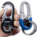Men's Keychain Hook Stainless Steel Key Ring Car Accessories Carabiner Climbing