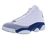 Jordan Air Retro 13 Chaussures de basket-ball pour homme, Blanc/rouge feu-bleu-lig, 41 EU