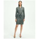 Brooks Brothers Women's Wool Flannel Belted Shirt Dress | Grey | Size 10