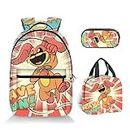 Smiling Critters Anime Backpacks,Smiling School Bag, Smiling Critters Lightweight Backpacks,Meal Bags,Pen Bags,Daybag For Boys And Girls-A1