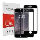 Lanhiem Verre Trempé Compatible avec iPhone 6S / iPhone 6, [Couverture Complète] Film Protection écran en Verre Trempé Ultra Résistant Dureté 9H, [2 pièces] Blanc
