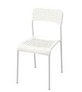 Ikea Steel, Epoxy/polyester powder coating Adde Chair (White) Pack of 4