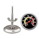 Supvox® Metal BBQ Thermometer Gauge, Charcoal Grill Pit Smoker Temperature Gauge with Fahrenheit and Heat Indicator for Meat Cooking Lamb Beef, 430 Stainless Steel Temp Gauge