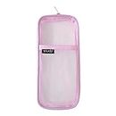 Mluffy Clearly Visible Grid Pen Cases Organizer | Clear Cute Pencil Pouch School Stationery Organizer Teen Girls Boys Transparent Art Supplies Case Travel Office College Gift (Pack of 1) (Pink)