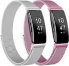 TWO Magnetic Strap Milanese Bands For Fitbit Inspire 2 BRAND NEW  Size Small