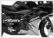 ISEE 360® R15 Live in The Racing Spirit Exterior Accessories Vinyl Decal Bike Stickers L x H 16 x 3 cms (White)