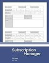 Subscription Manager: An Easy way to manage all your different subscriptions, Magazine Subscription, Newspaper Subscription, Streaming Subscription and More all in one place!