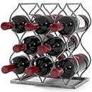 WILL'S Tabletop Wine Rack - Imperial Trellis (8 Bottle, Silver) – Freestanding countertop Wine Rack and Wine Bottle Storage, Wine Gifts and Accessories for Wine Lovers, no Assembly Required