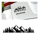 Snow Mountain Tree Stickers for Car, 7" Mountains Graphic Logo Decals, Premium Badge Decals for Car Trunk Tailgate Emblem, Auto Decoration Accessories Universal for Truck, SUV, Laptop, Wall (Black)